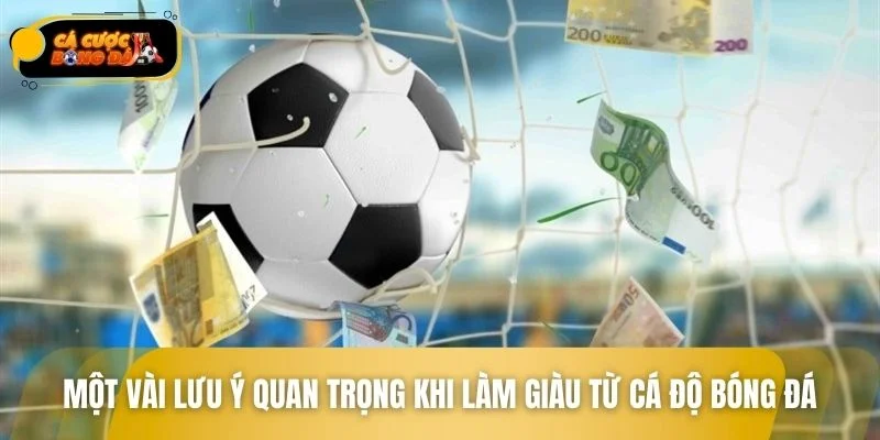 Những lưu ý cần biết nếu muốn làm giàu từ cá độ bóng đá lâu dài