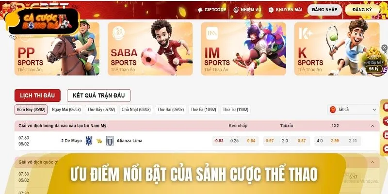 Điểm đáng chú ý trong chuyên mục cá cược thể thao